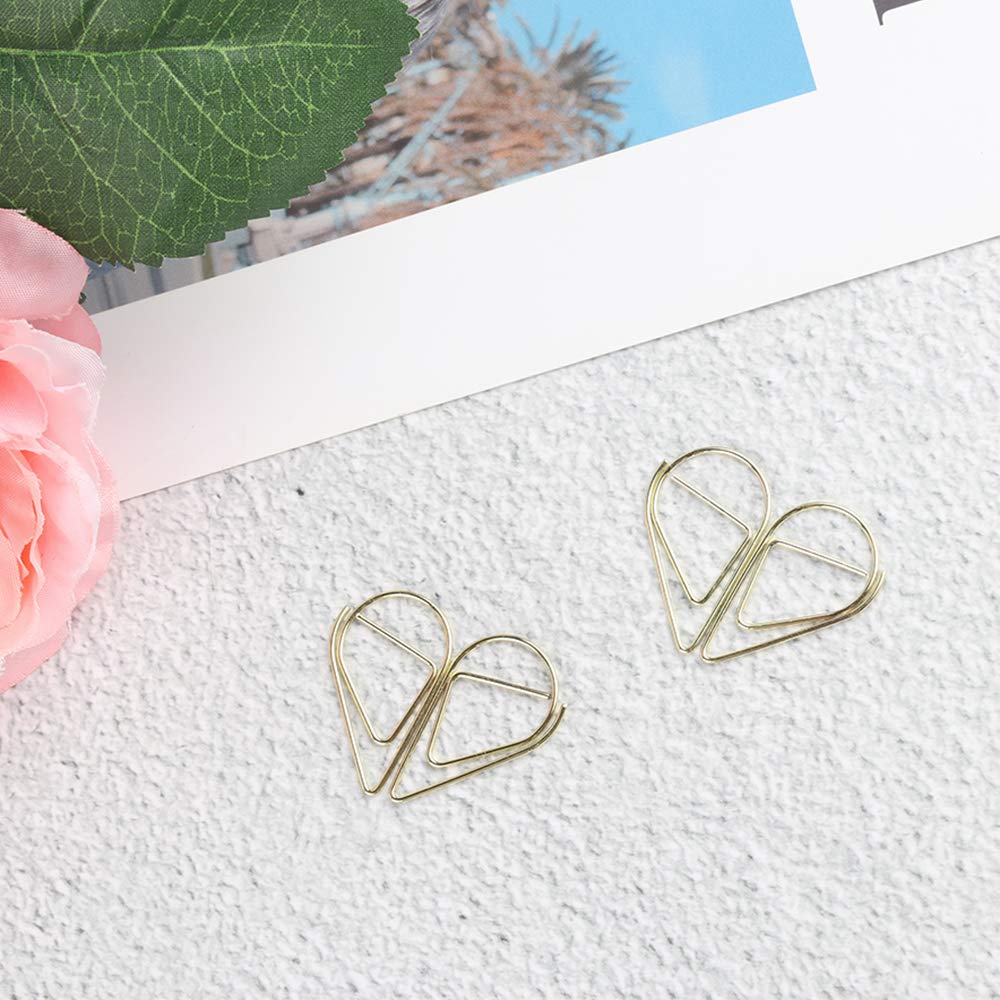 150 PCS Metal Paper Clips Bookmarks Small Paper Clips Gold Paper Clips - View #5