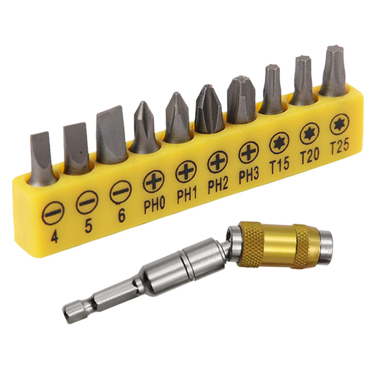 Hemobllo 3sets Estensione Flessibile Per Trapano Con Punta Magnetica e Supporto Per Angoli e Spazi Ristretti
