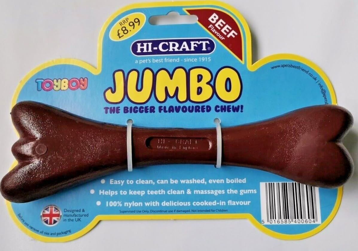 Toyboy Hi-Craft Dog Chew Beef Flavoured Nylon Jumbo Bone