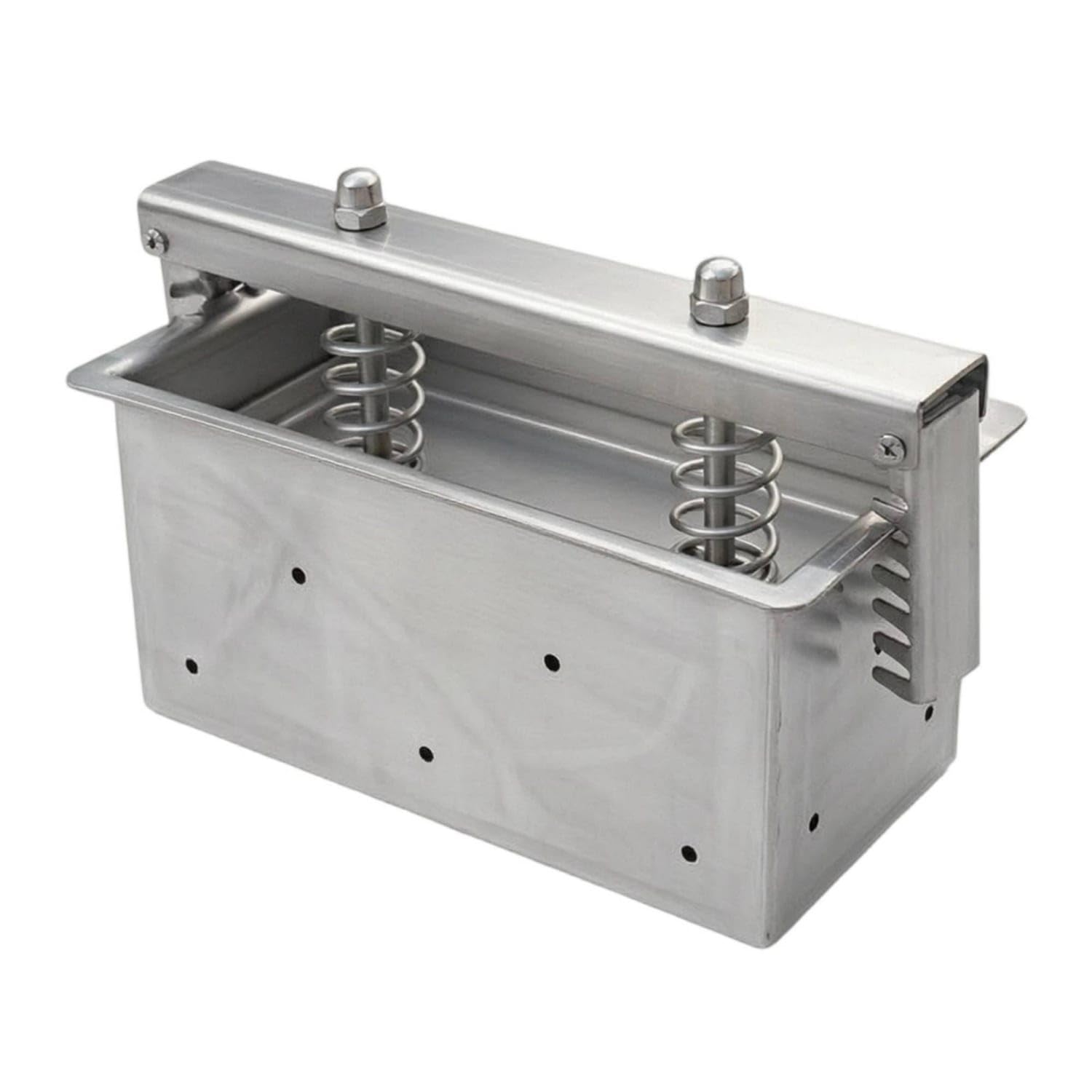 Food-Grade Meat Pressing Mold Rectangular Stainless Steel Meat Press Spring-Loaded Ham Press Mold Heavy-Duty for Butchers, Chefs, Commercial Kitchens, Deli Counters, 15 KG 20x10x10 CM-image-6