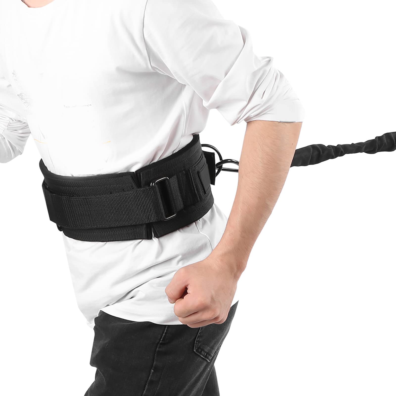 Vbestlife Cuerda de Tracción de Entrenamiento, Cinturón de Resistencia de Ejercicio Deportivo de 360 ​​Grados, Cuerda de Tracción para Correr, Equipo de Entrenamiento Mus