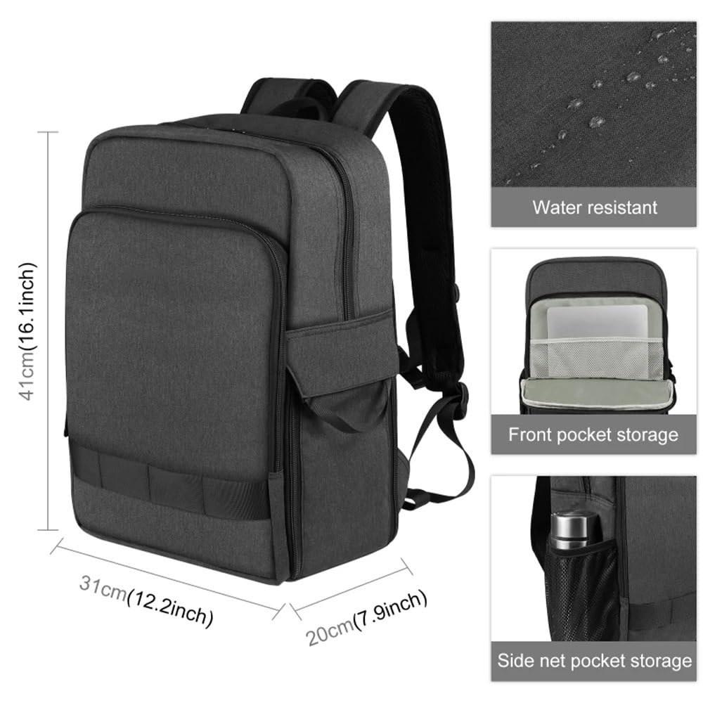 Borsa Reflex Zaini for fotocamera da 14 pollici, resistenti all'usura, doppie spalle, grande capacità, impermeabili, funzionali, for viaggi d'affari uomo