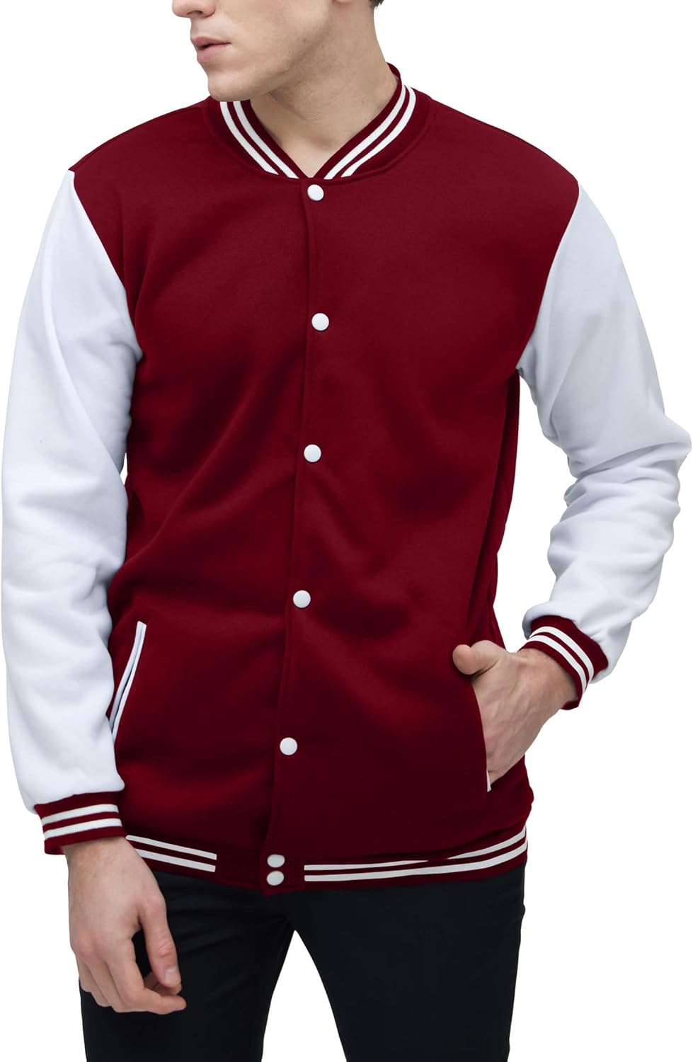 Yuji Itadori Mens Varsity Jacket Baseball Letterman Bomber Jacket Fleece Long Sleeve Coat Casual Clothing XXS-3XL