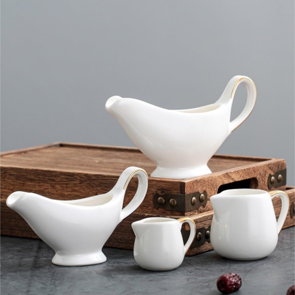 Sosjerka Zachodni Garnek Do Gotowania Ceramiczny Kubek Mleka Dzbanek Kawy I Nalewania Cukierniczka Sosjerka Zastawa Stołowa(15.5x8.7cm)