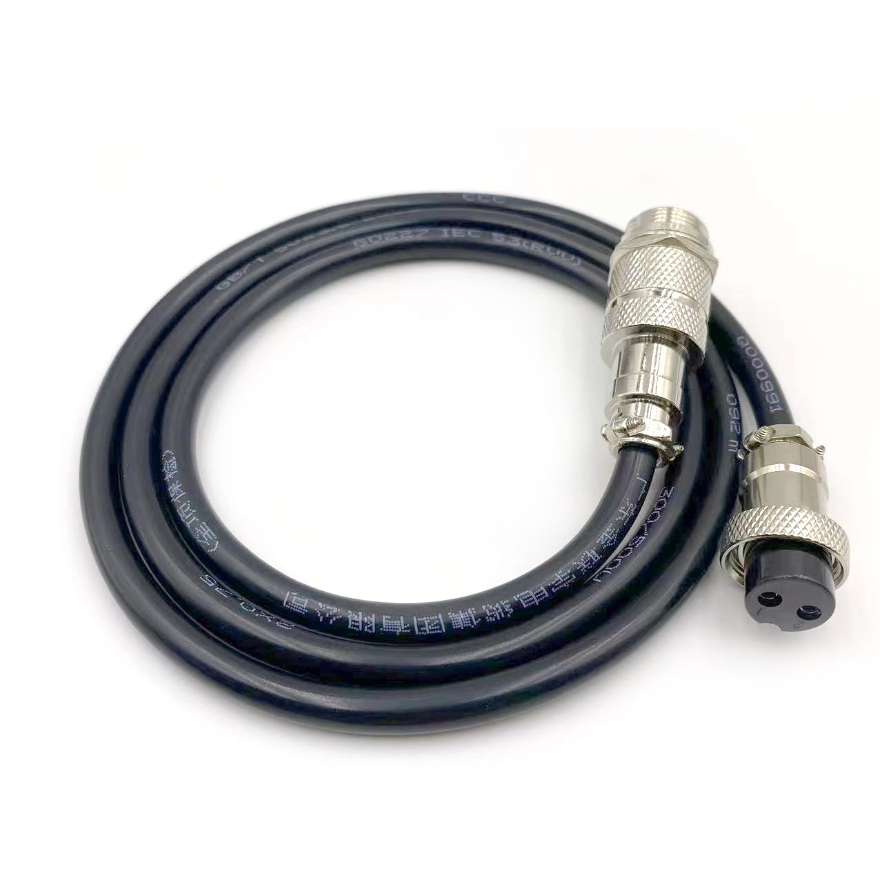 BOUUNCIY 9.84 ft GX16 2 Pin Male to Female Head Aviation Cordset, GX16 2Pins Female to Male Connector Electrical Cable Panel Mount Circular Metal