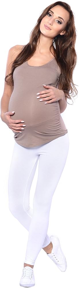 Lot 2 Leggings Grossesse Longs Coton – Taille Haute Confortable Et Extensible