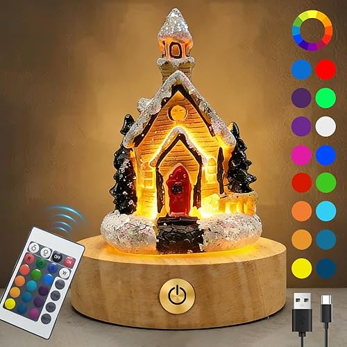 Miniatura 13 de Luz nocturna para Navidad, pequeñas lámparas de mesa decorativas con control remoto, regalo para niños y niñas adolescentes, dormitorio, sala de