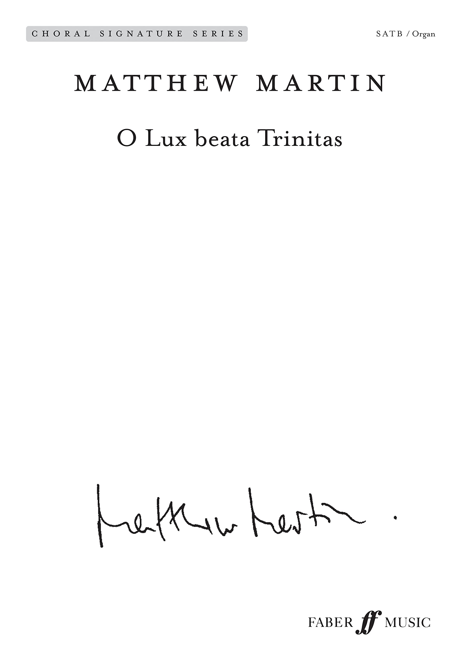 O Lux Beata Trinitas SATB partition idéale pour vos concerts de musique sacrée
