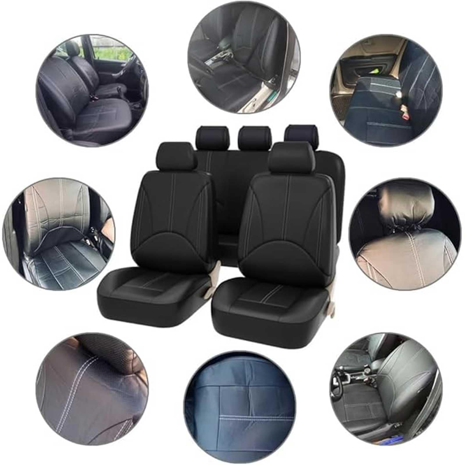 Coche Juegos Cubreasientos para Toyota Prius 2009-2012,Delanteros Y Traseros Fundas ​Asientos Coche Respirable Cómodo Fundas Asientos Accesorios, Gray