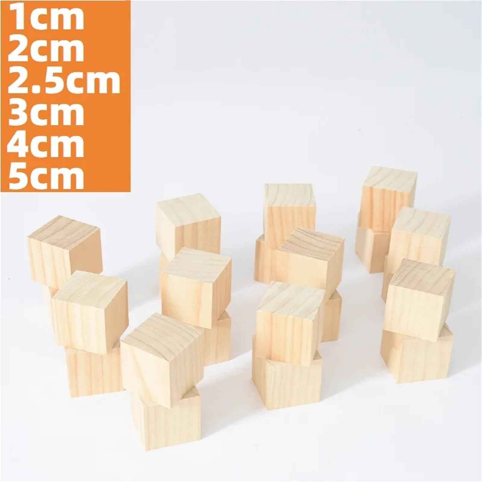 Cubos de madera for manualidades: bloques pino primera calidad, modelos creativos y proyectos hechos a mano(2cm x 20pcs)