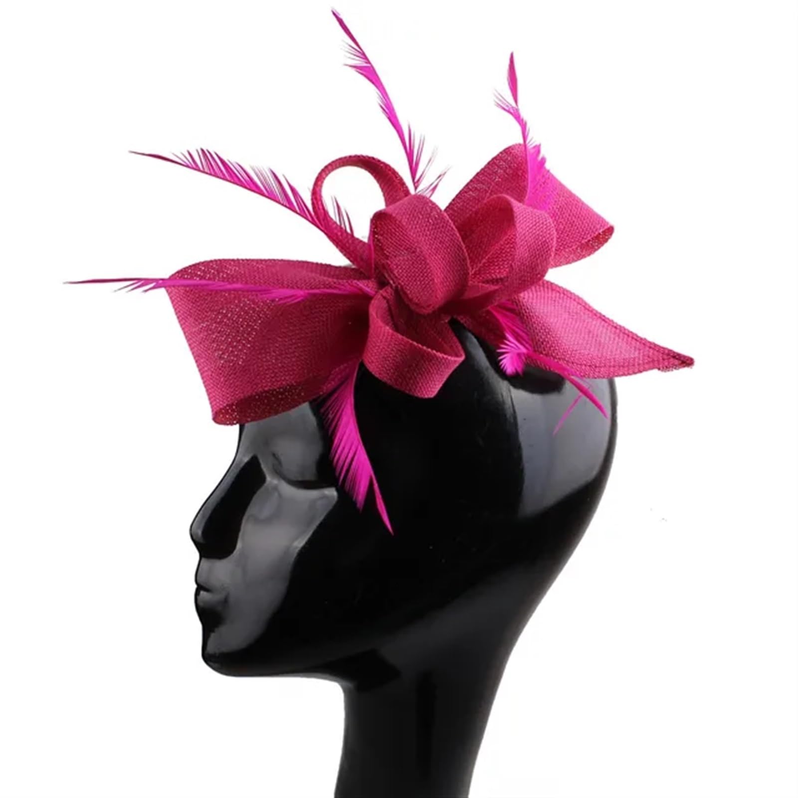 UALXPAO Wedding Hats Imitation Sinamay Wedding Headwear Bride Fascinator Hat Hair Pin With Fancy Feathers Accessories Ladies Headdress for Tea Party,Weddings(Color8)