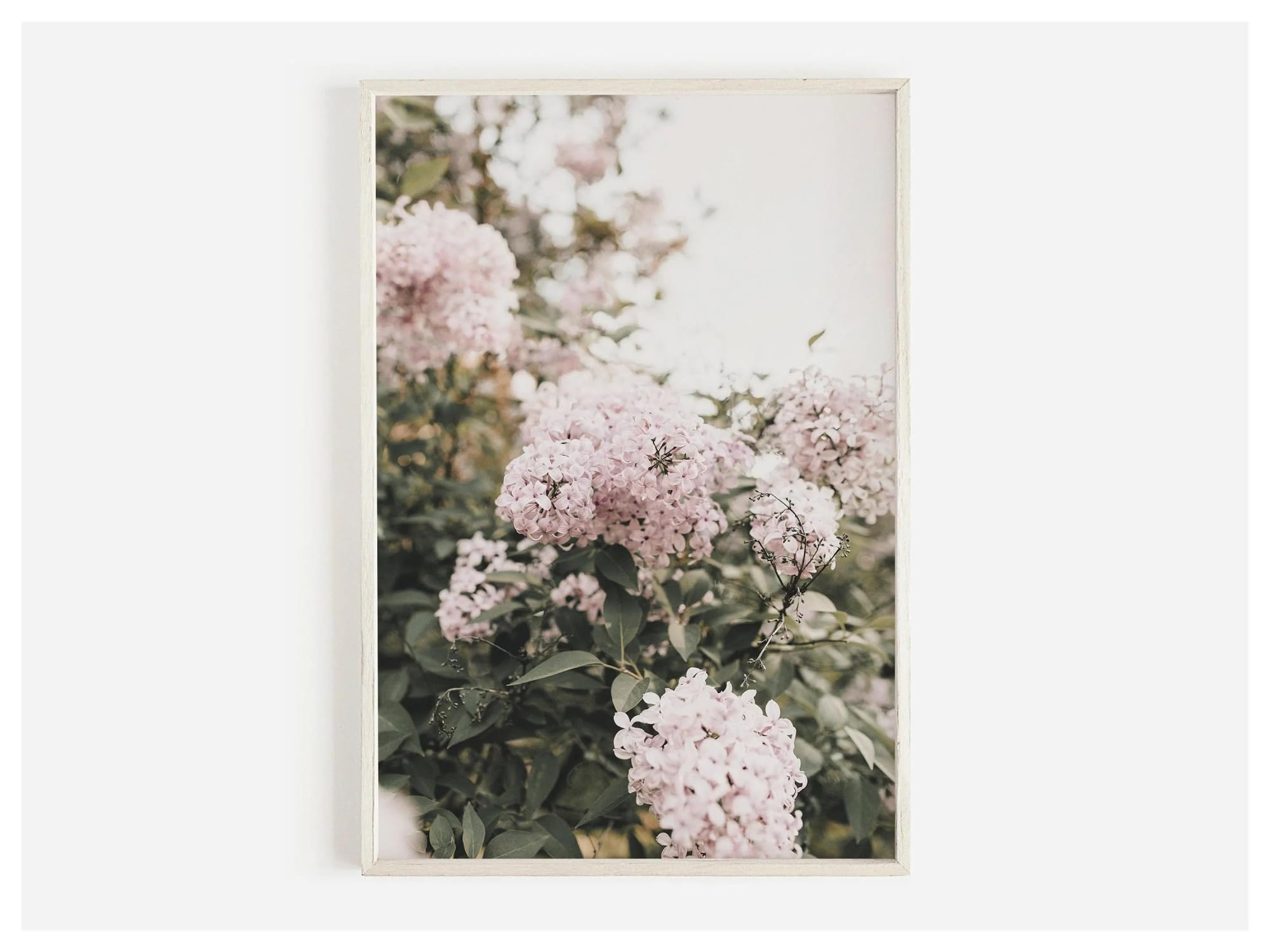 Pintura en lienzo de hortensia pastel en formato 20x30 decorativa para interior