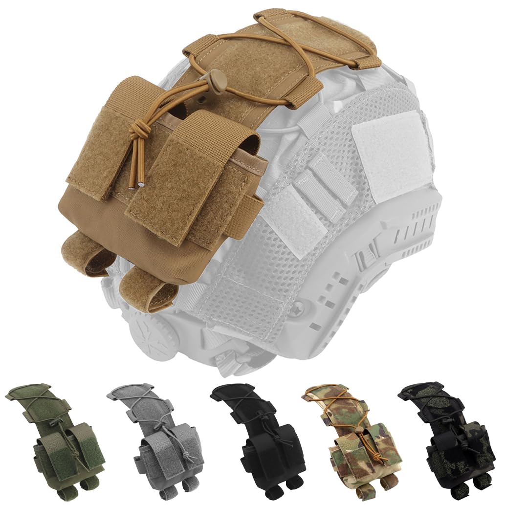 Tactical Helmet NVG Battery Pack Case Storage Pouch,FAST/MICH MK/AF Helmet Accessories Counterweight Bag (Tan)