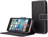 Snugg iPhone SE 1 2016 Case, Leather Flip Case [Card Slots] Executive Apple iPhone SE Wallet Case Cover and Stand 0 Black
