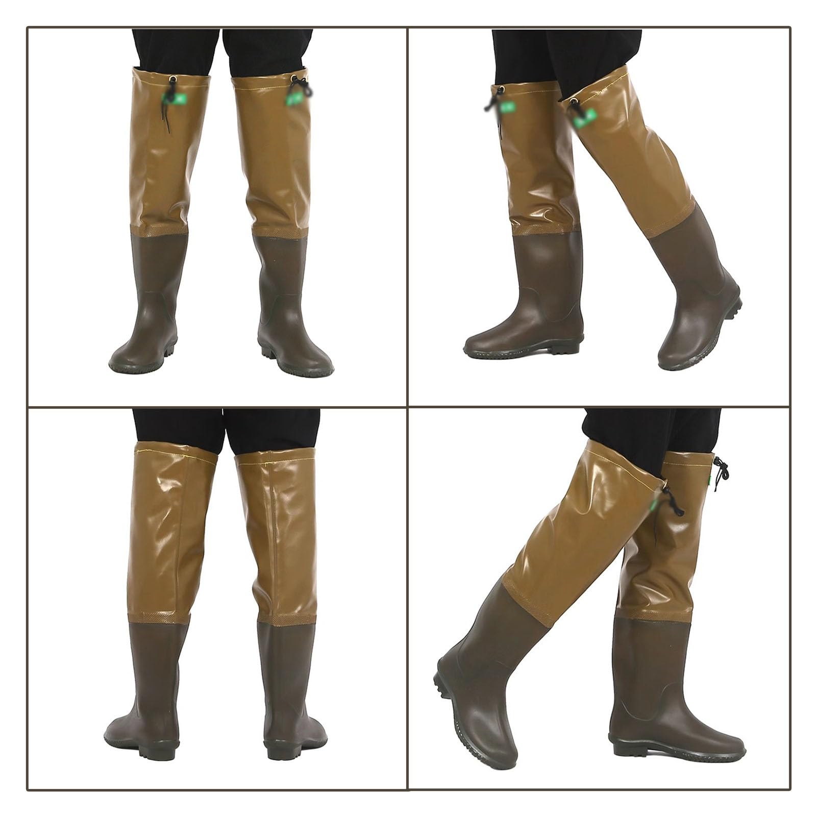 Waders hip Antiscivolo Hip Waders, Marrone Uomo Donna Pesca Wader Senza Perdite, Per La Caccia Paludi Pesca