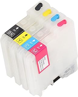 Cartucho de recarga, caixa de impressora jato de tinta 4 peças, fácil de instalar, impressão transparente para mfc 250c 255cw 257cw para dcp 145c 163c 165c 185c 195c