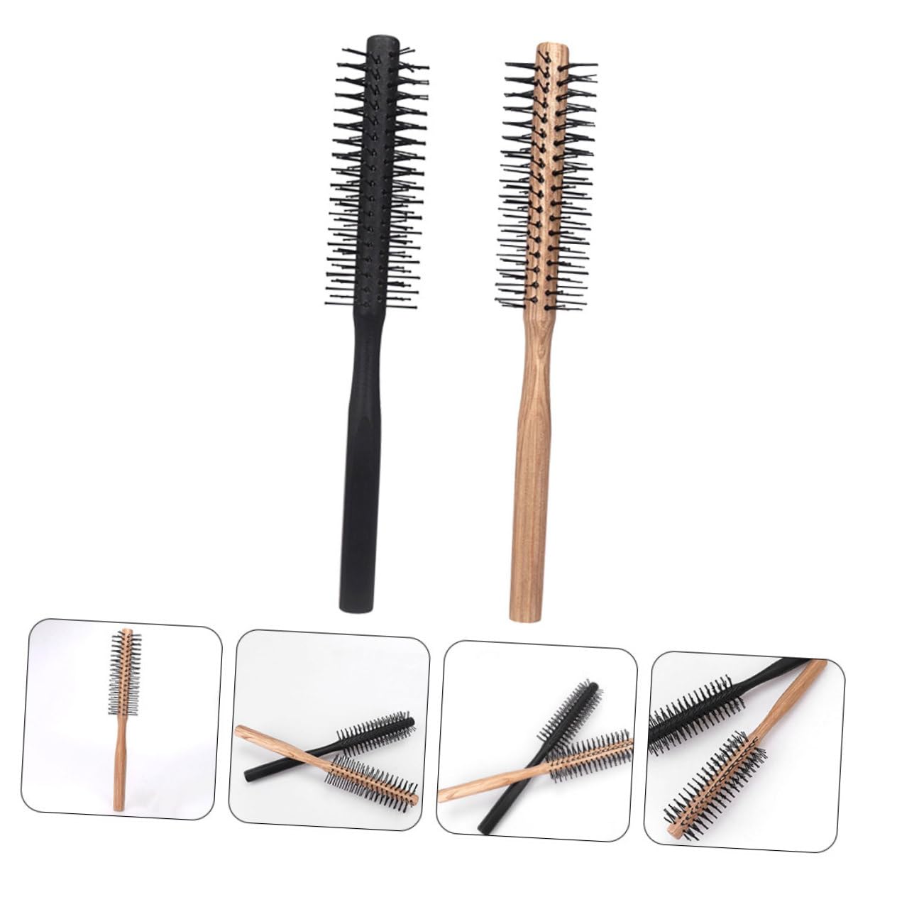 FRCOLOR 10 Stk Kamm Für Lockiges Haar Haarbürste Trocknen Styling Beinstrumpfbänder Für Oberschenkel Trockner Föhnbürste Borste Rundbürste Zum Ausblasen Kleine Rundbürste Perlen Nylonwolle