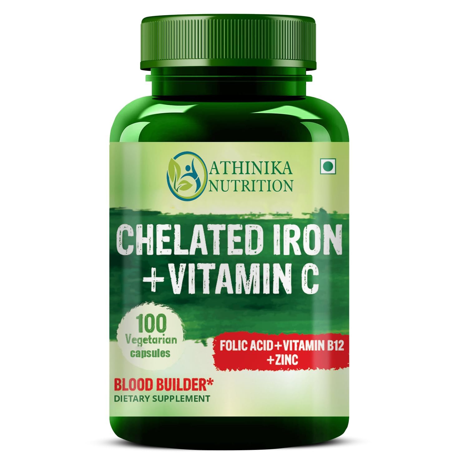 Chelated Iron with Vitamin C,B12,Zinc & Folic Acid | Boost Hemoglobin Levels | Improves Concentration Level,Energy & Blood Building-100 Veg Tablets-picture-22