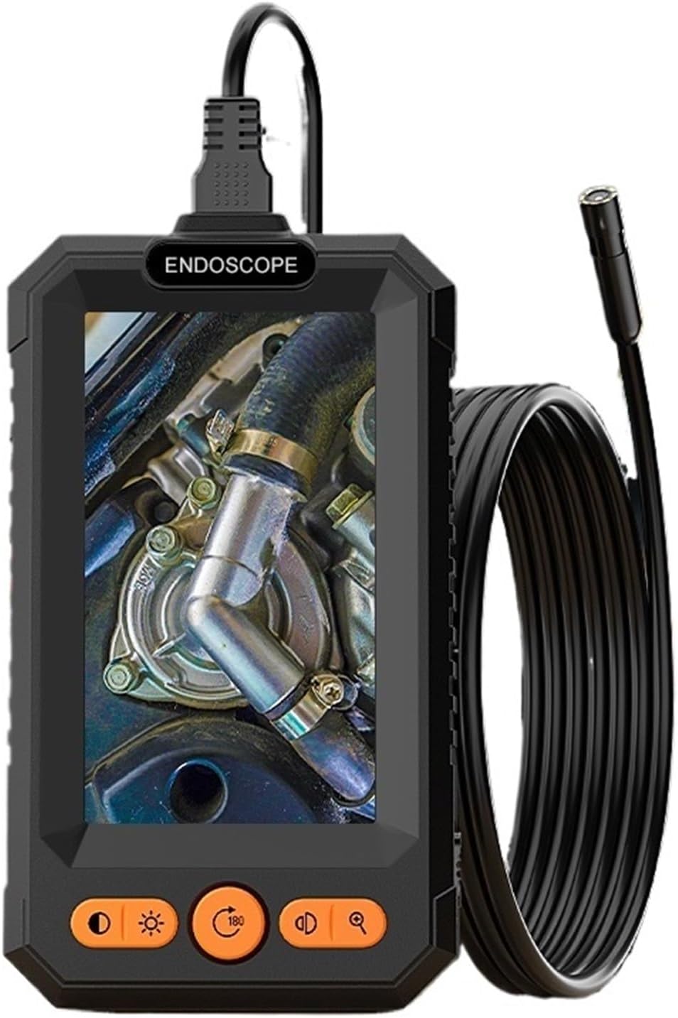 Industrial Endoscope Camera Car Inspection Borescope 4.3" IPS Screen HD1080P 8MM Probe 2M-100M 8LEDs Waterproof Plumbing Camera(4.3Inch 2M)