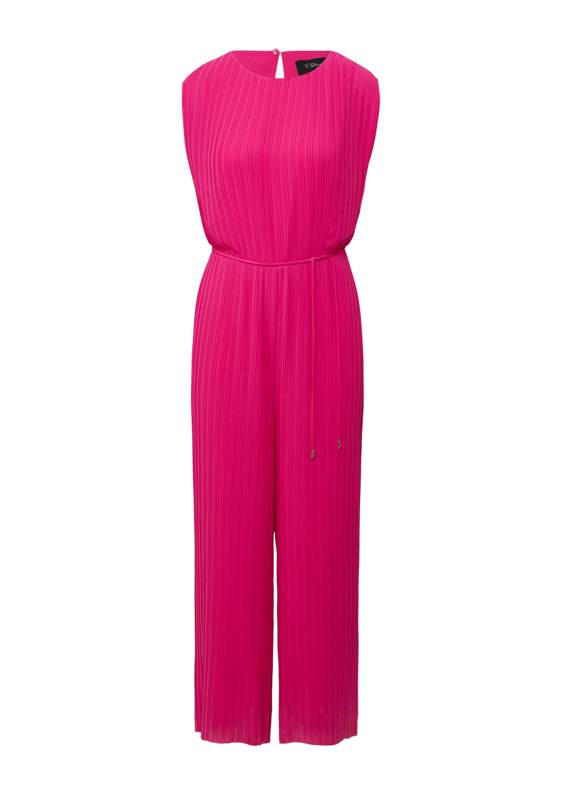 s.Oliver Plissierter Jumpsuit aus Chiffon mit Bindegürtel