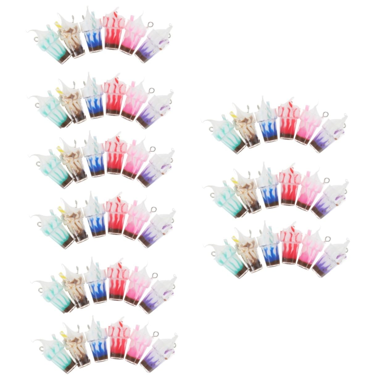 COHEALI 60 pcs Decor Desktop to Artificial for Earrings Material Affordable Handmade Resin Making Jewelry Choose Price This Use Necklaces Cream Fashion Durable Pendant Crafts Stylish Ice