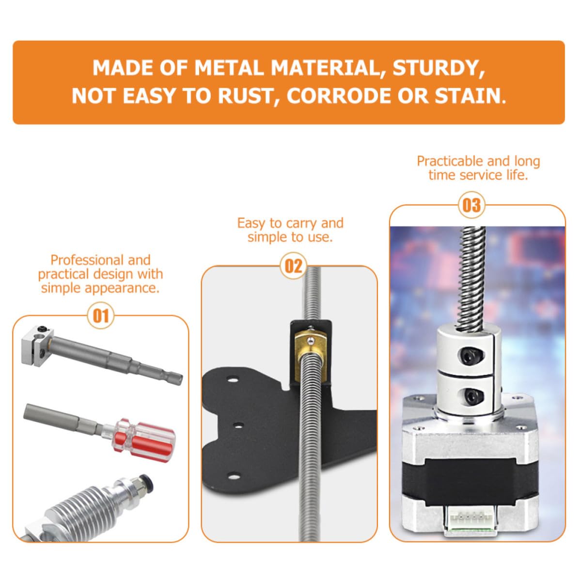 Ender 3 Dual Z-kit mit Metallspindel und Schrittmotor