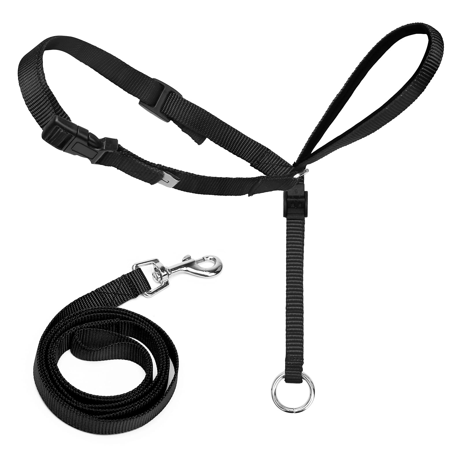 Ancol Trainingshalfter Für Hunde, Medium, Schwarz – Reduziert Zugverhalten, Nylon, Für Erwachsene Hunde