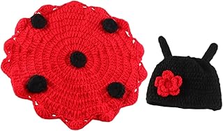 Gadpiparty 1 Conjunto Conjunto De Bebê Joaninha Roupas De Bebês Recém-Nascidos Roupa De Imagem Recém-Nascida Roupa Infantil Acessórios Para Fotos De Bebê Traje De Malha Para Bebê Roupas De