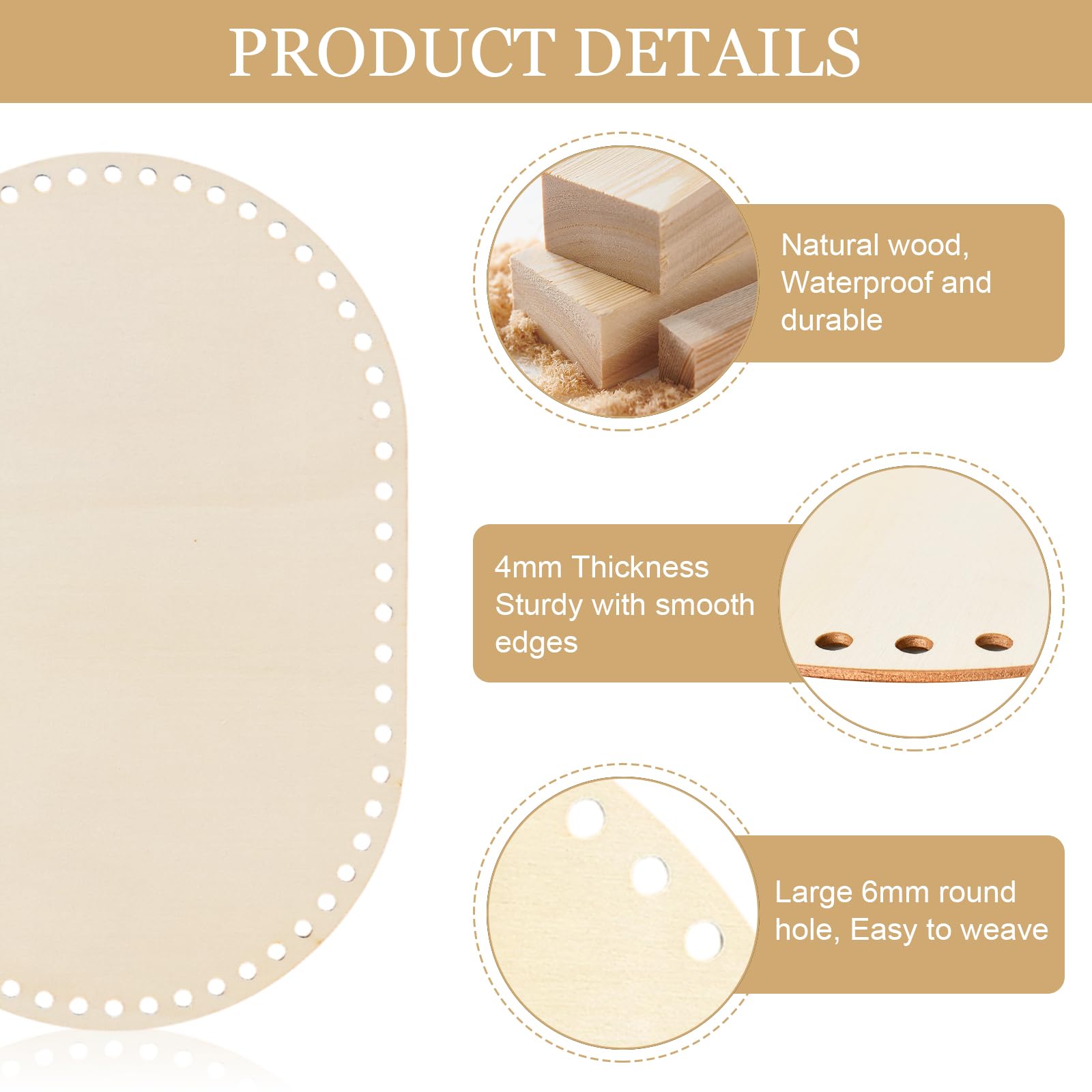 Lot De 7 Fond De Panier En Bois Fond De Panier En Bois Naturel