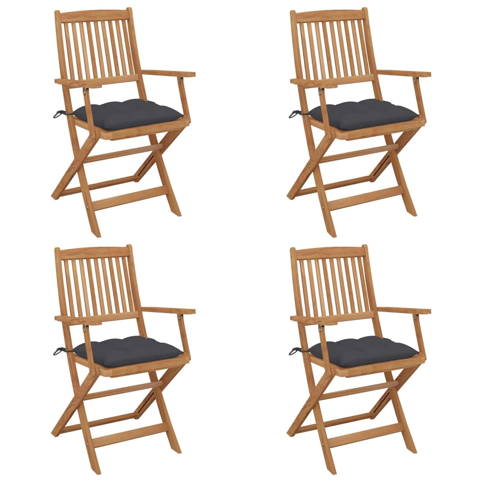 Fauteuil extérieur terrasse LAPOOH en bois noble d'acacia avec ses coussins