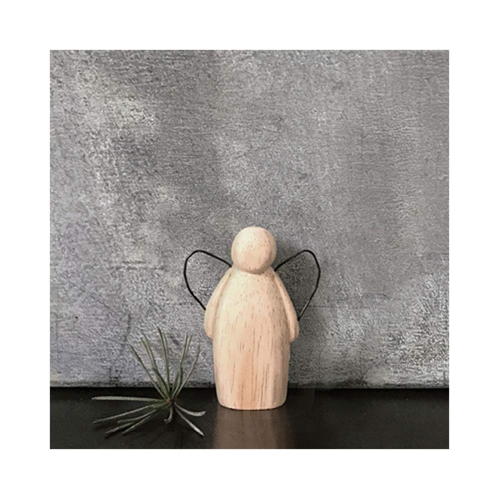 East of India Wooden Angel - Small Natural