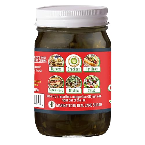 Miniatura 7 de Paquete variado de jalapeño  Rodajas de jalapeño confitadas de 14 onzas (2) + condimento dulce de jalapeño de 15 onzas (2), condimentos de Louisiana