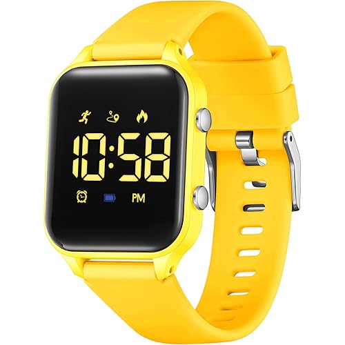 Kids Digital Watches for Boys Girls, Sports Watch with Fitness Tracker, Pedometer, Alarm Clocks, Stopwatch, No App Needed Waterproof Kids Watch, Gift for Teens Student Girls Boys Ages 5-14