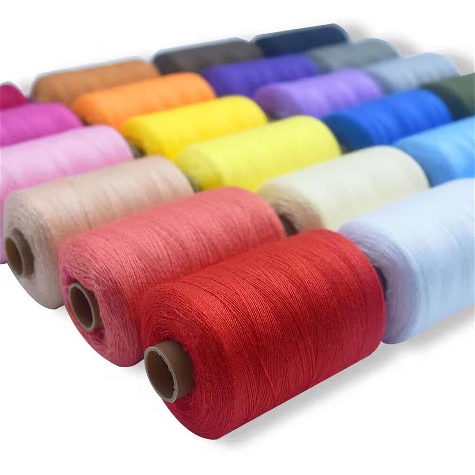 Set di 24 fili da cucito da 910 m per bobina di filo in poliestere per mano e macchina da cucire, filo colorato per ricami artigianali