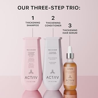 ACTIIV Ultimate Power Trio For Women | Boosts Fuller-Looking Hair, Strengthens, Soothes Scalp, Includes Shampoo, Conditioner & Serum, Vegan, Color-Safe, For All Hair Types