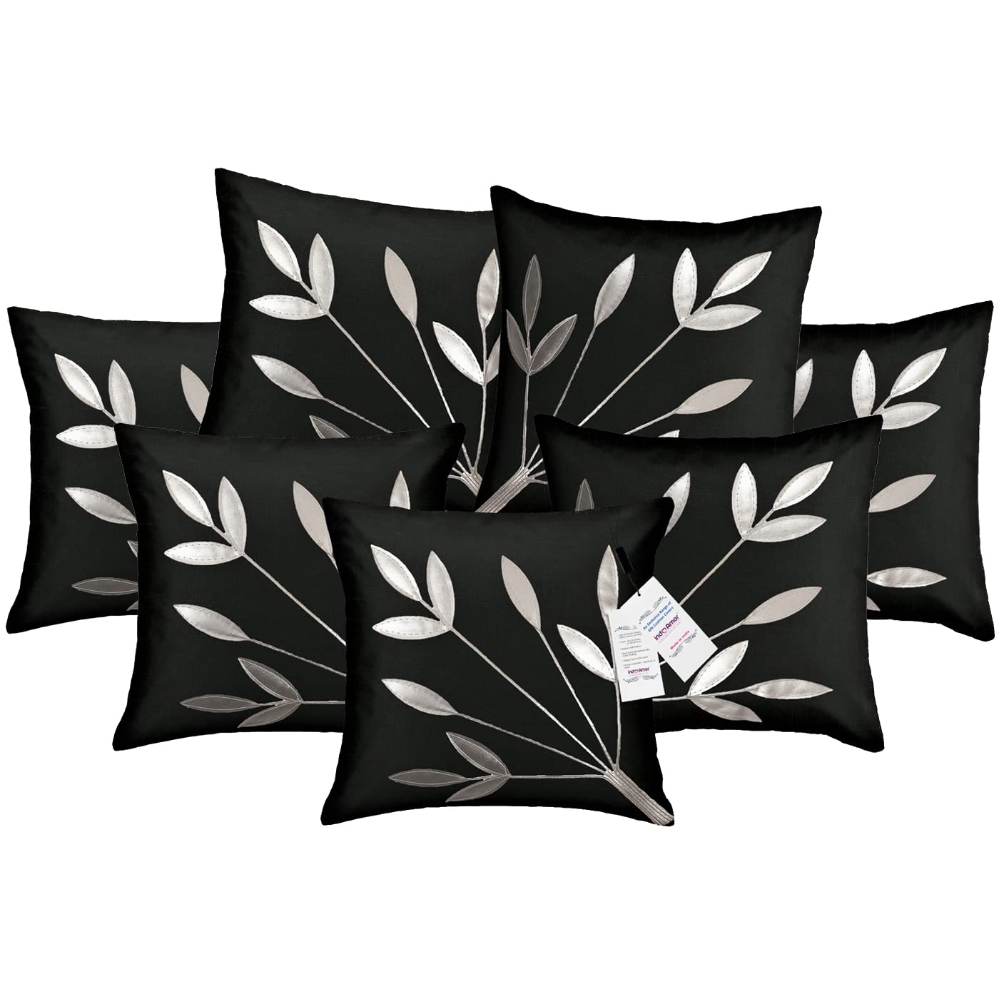 indoAmor Silk Cushion Covers, Leaves Pattern (16X16 Inches, Fawn) Set of 7 Covers (B0B2XXKYF1) Amazon Price History, Amazon Price Tracker