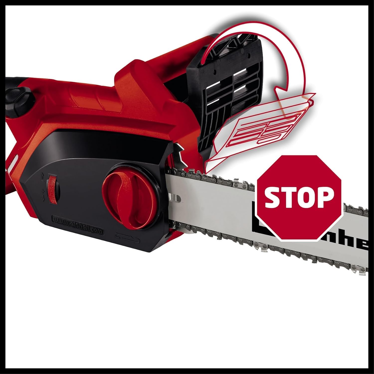 Einhell Motosierra eléctrica GH-EC 1835 (1800 W, barra de corte robusta, cadena afilada, tensado y reemplazo sin herramientas, lubricación automática, engranajes metálicos)