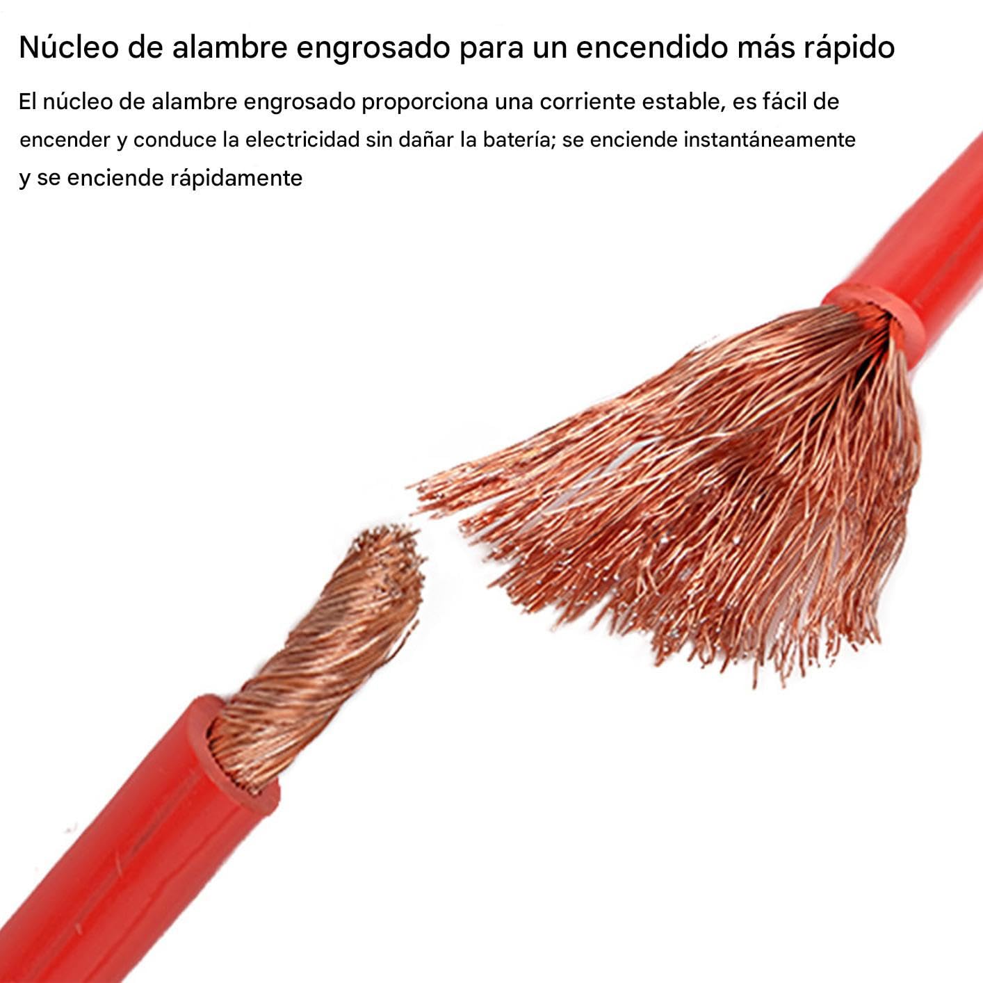Genérico Cables de Arranque 2000A 3 Metros/4 Metros Portátil Rápido | Cables De Arranque Para Batería De Coche para motocicleta, ATV, , cortacésped, remolque, carrito de golf, bicicleta