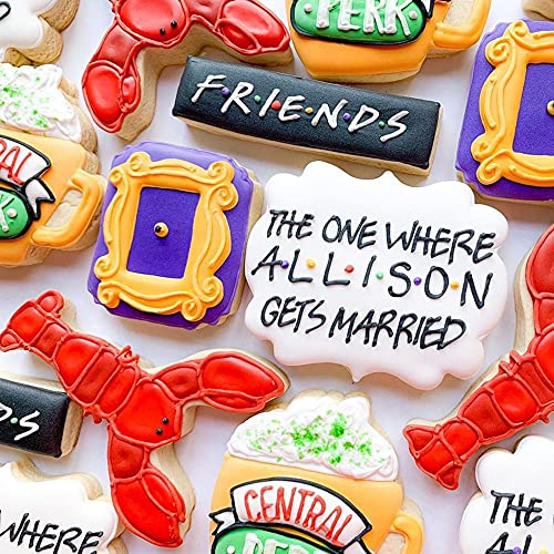 5 Pcs Friends Tv Show Cookie Cutter Set Door Frame Lobster Cat Coffee Cup Central Perk Stainless Steel Cookie Molds #TOP3