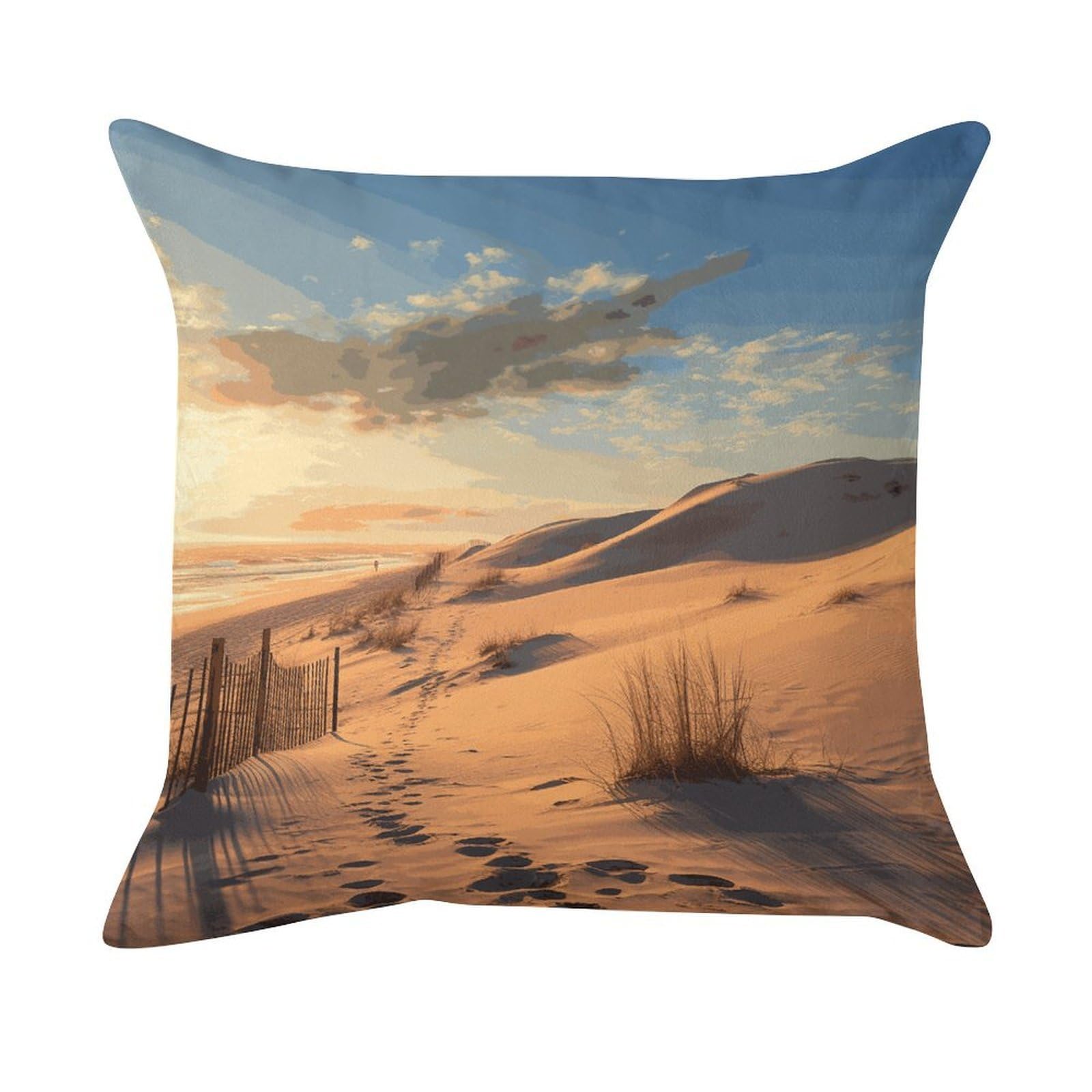 FekiLoot Sand Dunes Pillowcase Velvet Throw Pillow Cover Ultra Soft Lumbar Pillow Shells Square Cushion Cases with Zipper Luxury Cozy Pillows Shams for All Seasons