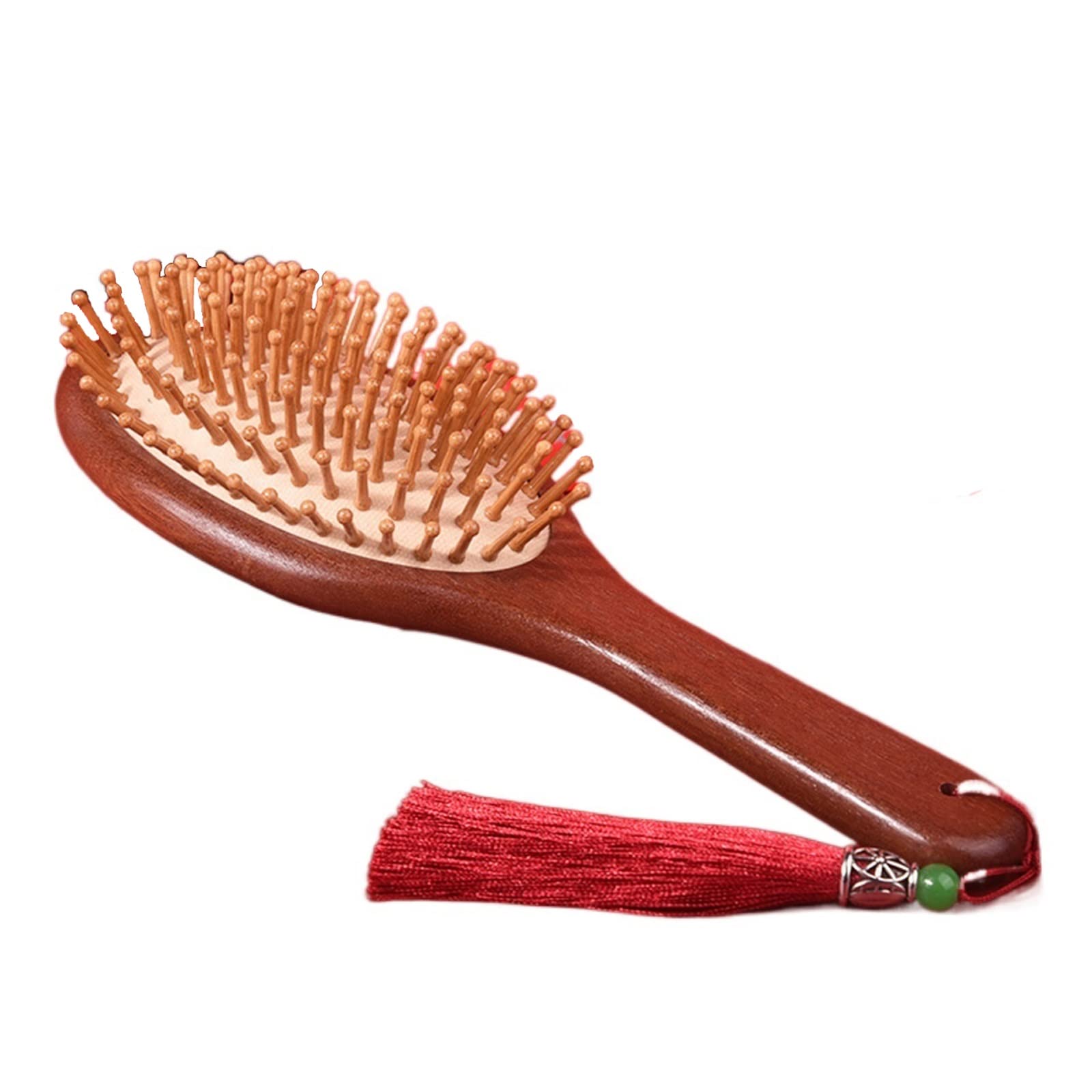 Spazzola per Capelli in Legno, Pettine massaggiante con Cuscino d'Aria per Donne, detergente Antistatico per spazzole per Capelli districanti, aggiunge lucentezza e