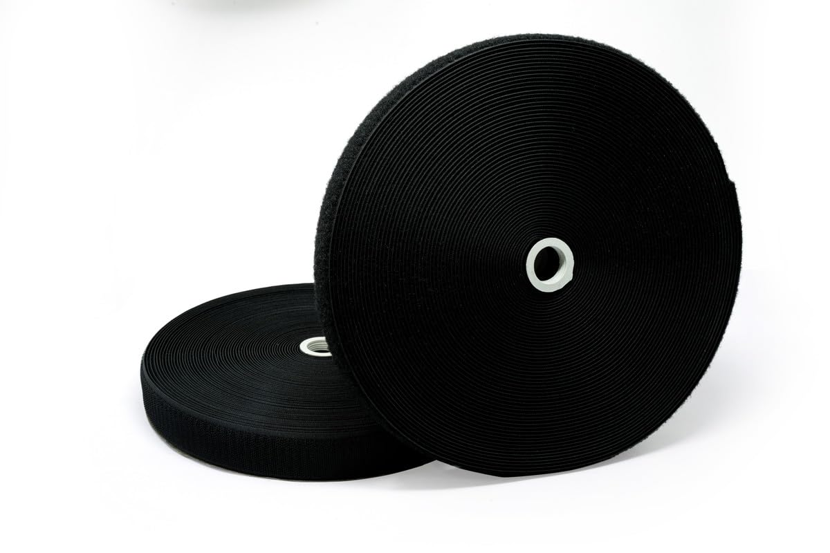 Ameo Sew On Hook and Loop Tape | Nylon Fabric Fastener Interlocking Tape for Sewing Crafts, DIY | 20 mm Black (5M Hook + 5M Loop) (B0CQFW5HNG) Amazon Price History, Amazon Price Tracker