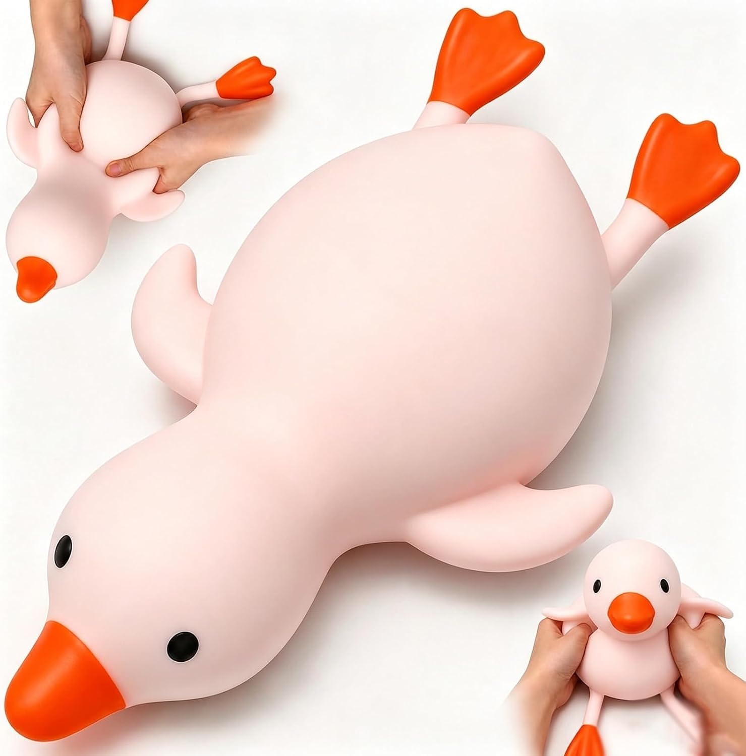 Giant Jumbo Cute Duck Squishy, Ultra‑Soft Slow‑Rising Squeezable Duck