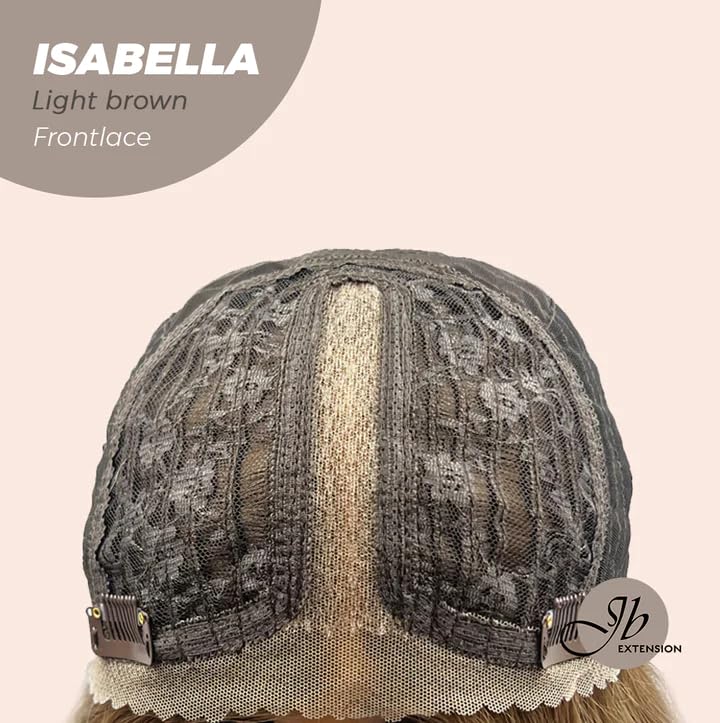 Miniatura 7 de ISABELLA - Peluca de encaje frontal precortada con flequillo lateral, pelucas largas y rizadas para mujer, pelucas sintéticas naturales para uso