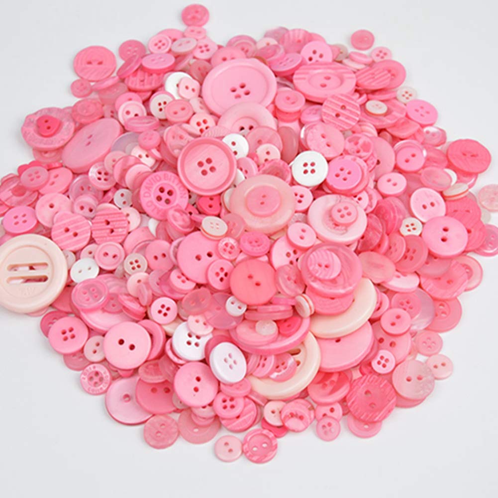 Boutons En Résine Colorés - Lot 400 à 600 Pièces - 7 à 25 Mm - Pour Couture, Tricot, DIY - 10