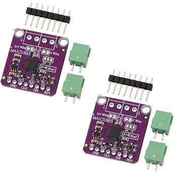 MAX31865 Platinum Resistance RTD Temperature Thermocouple Sensor Amplifier Module Temperature Sensor Detector Module Temperature Detection RTD/PT100-PT1000 Pack of 2
