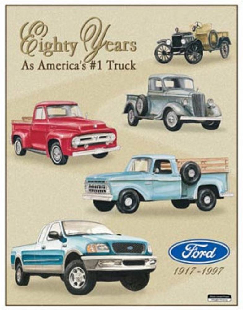 Amazon.com: Signs 4 Fun SIG712 Ford 80 Yrs Pickups Metal Tin