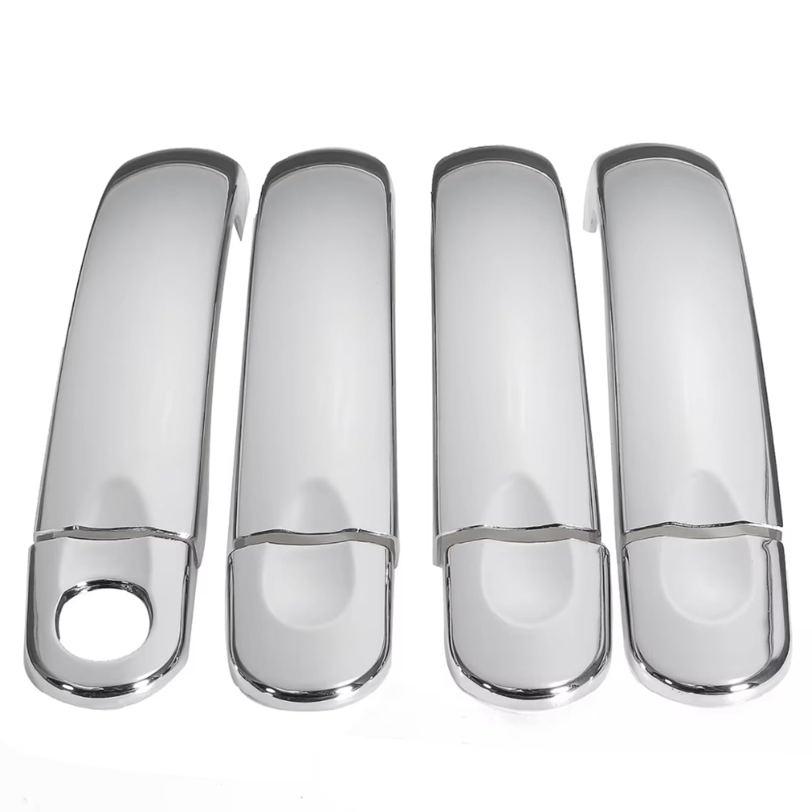 Jjrfvbgt 4 Door Door Handle Trim Compatible With Vw For Touran Mk1 2003-2015 Abs Trim Chrome Silver Styling Accessories Car Exterior Door Handle Housing(4 Door)