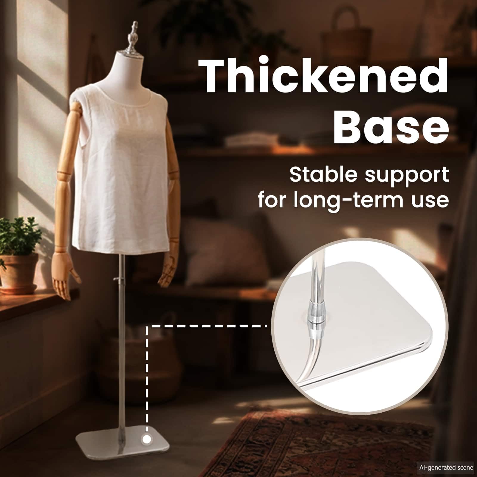 vidaXL Verstellbarer Mannequin 170-218 cm mit Standfuß Männlich PP