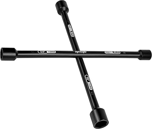 Miniatura 7 de EPAuto, llave de tubo universal de alta resistencia de 14 pulgadas, cruzada, de 4 vías, negra